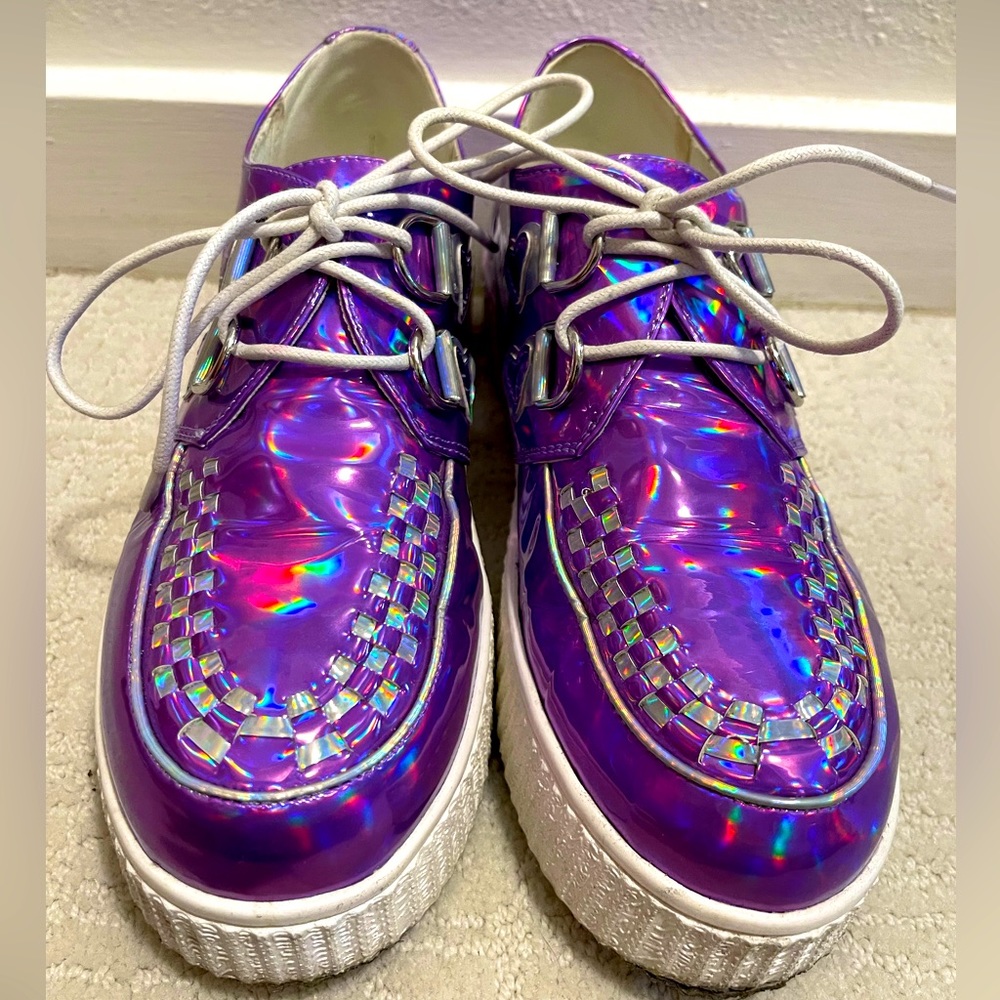Strangecvlt Krypt rainbow reflective shoes!